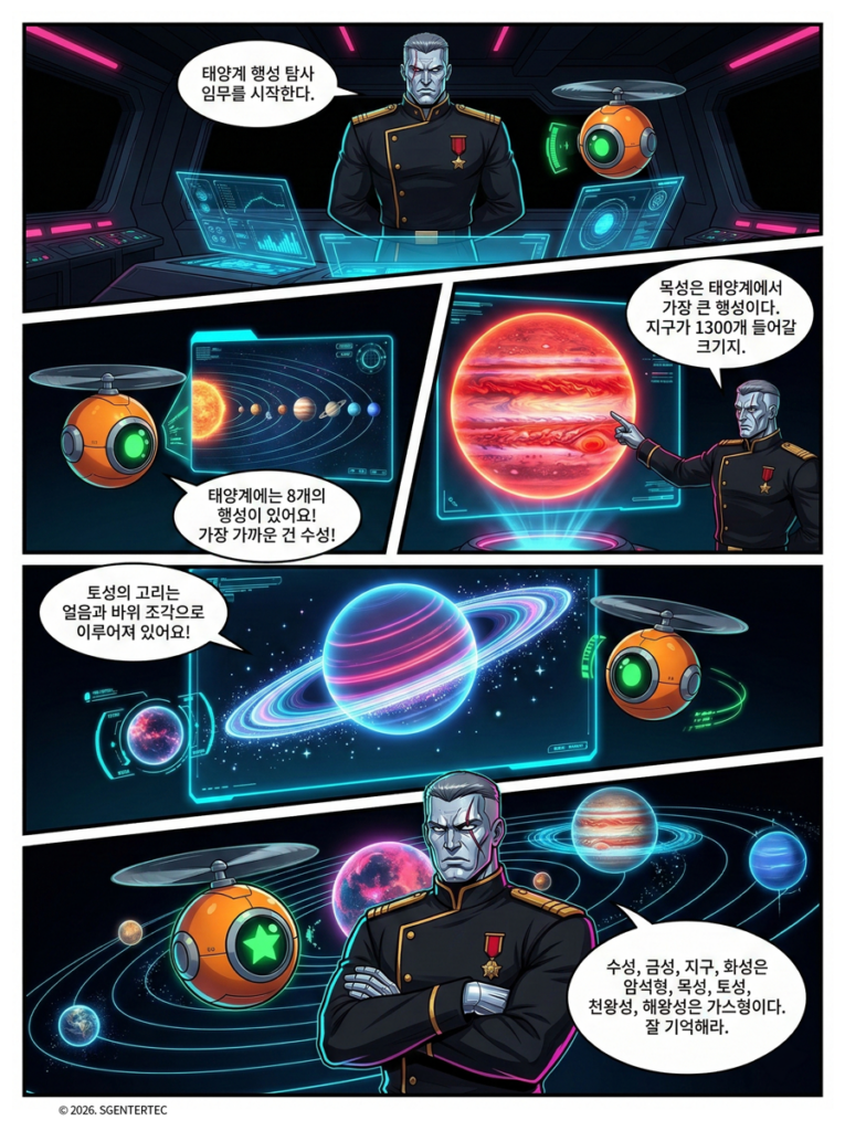사이언스툰 5학년 태양계와 별 학습만화 샘플