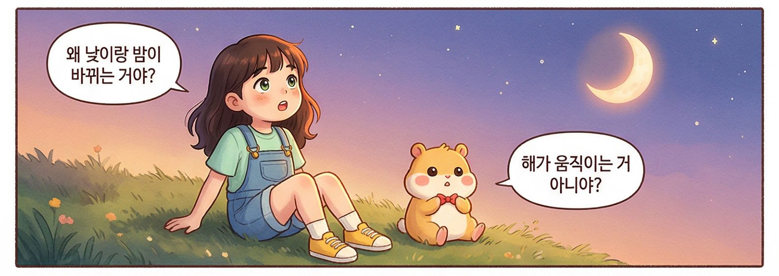 초등 6학년 과학 지구와 달의 운동 학습만화