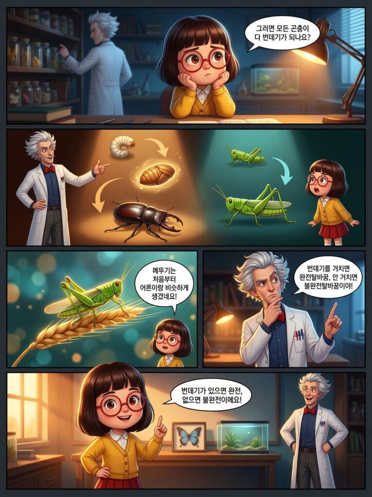 동물의 한살이 완전탈바꿈 불완전탈바꿈