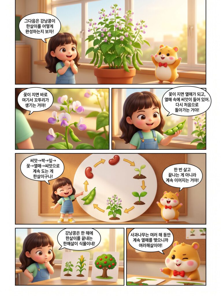 식물의 한살이 순환 과정 학습만화